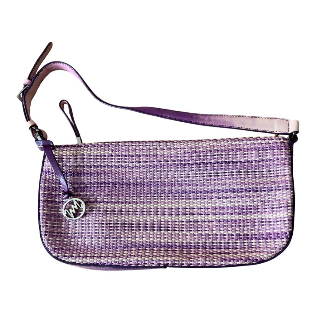 Monsac Original Woven Leather Purple Small Shoulder Bag Y2K